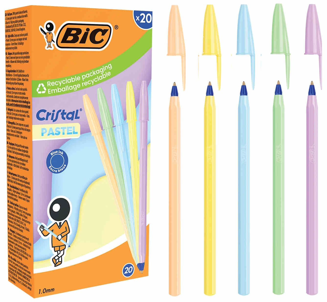 Bolígrafo Bic Cristal Pastel